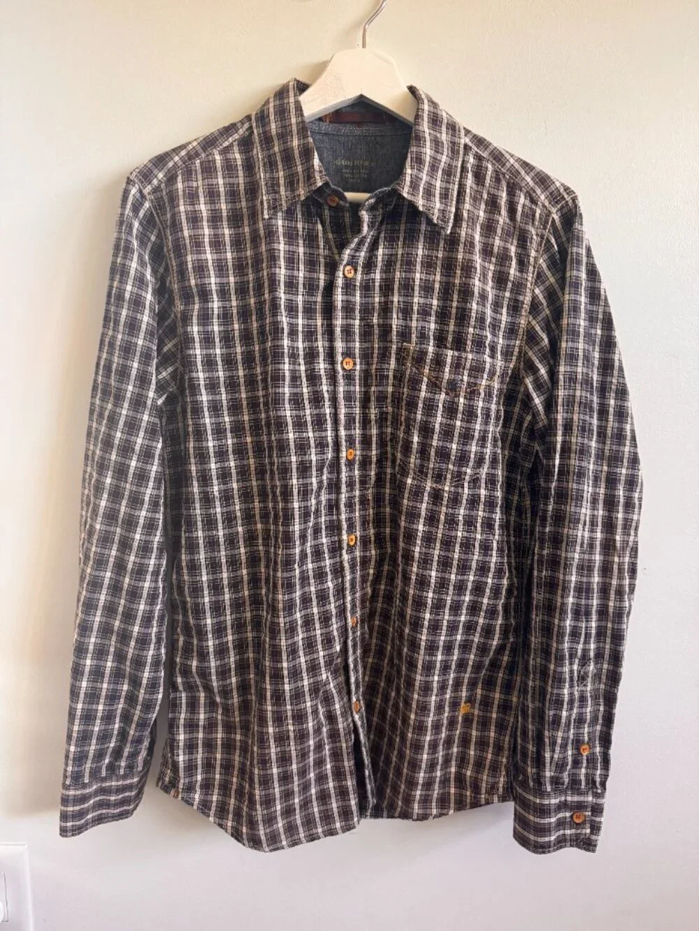 Weekend Favorite! Banana Republic Purple Plaid Button-Down Shirt